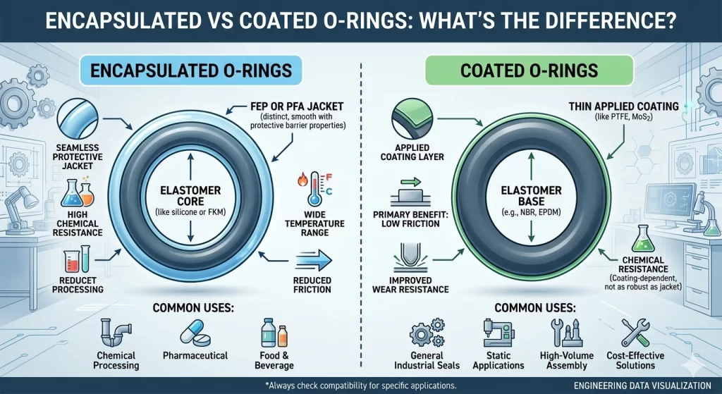Encapsulated vs Coated O Rings Difference