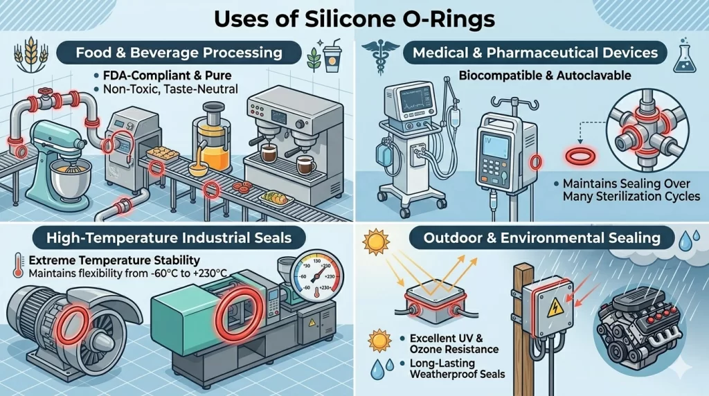 Uses of Silicone O Rings
